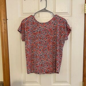 Banana Republic Coral Floral Blouse